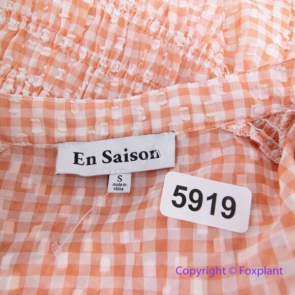 En Saison Caldera A-Line Gingham Print Midi Dress, size S - Picture 15 of 16